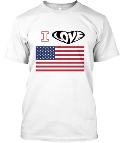 I Love United States Premium Sale T-Shirt Made in the USA Size S to 5XL