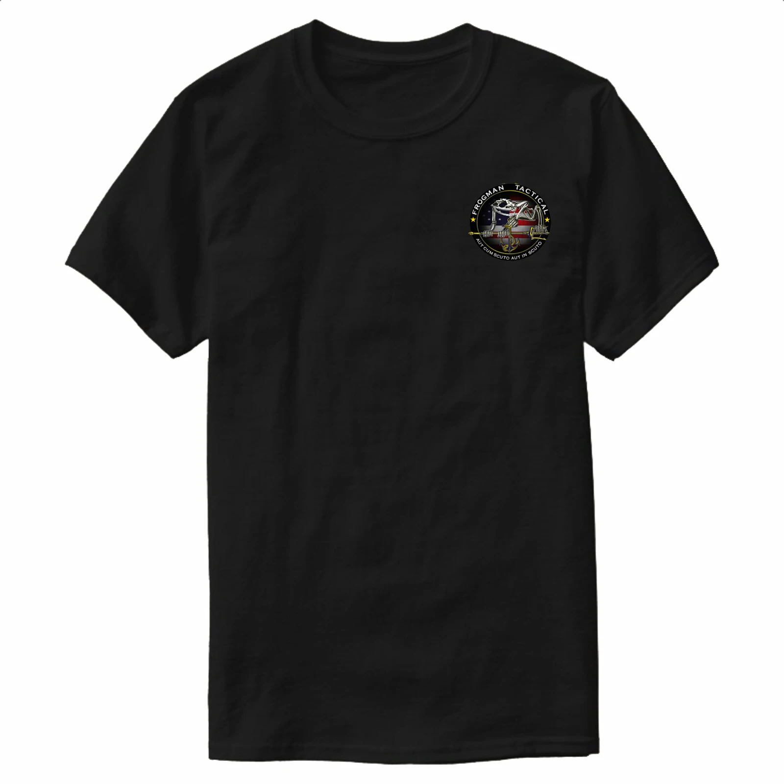

US Military Frogman Tactical T-Shirt 100% Cotton O-Neck Summer Short Sleeve Casual Mens T-shirt Size S-3XL