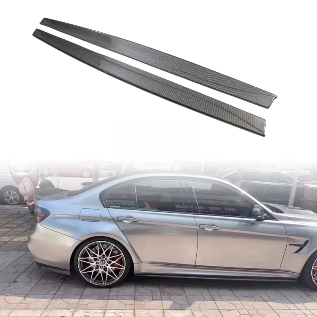 New MP Style Carbon Fiber Side Skirt for M3M4 F80F82 Bumper Lip Body Kit Door Decoration