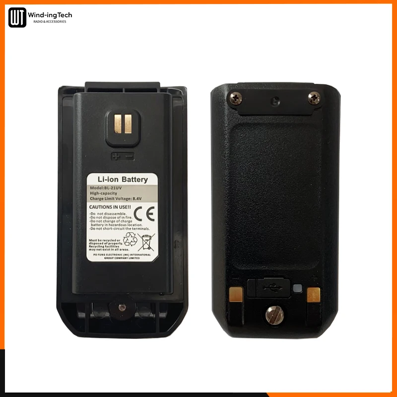 Baofeng UV-21 Pro V2 Li-ion Battery Original High Capacity DC 8.4V Type-C Charge UV21 Pro BL-21UV Battery For UV21 Walkie Talkie