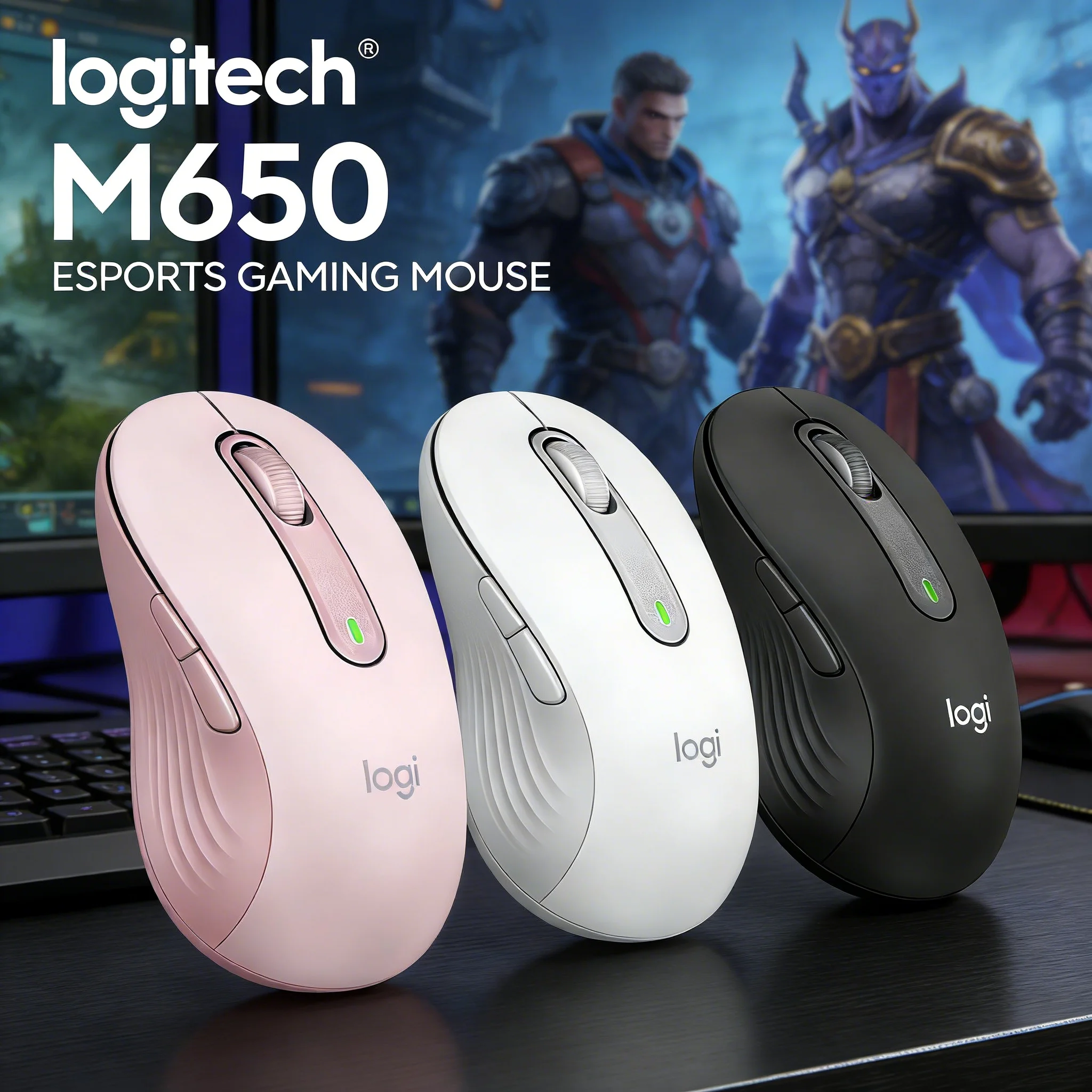 

Logitech Signature M650 Silent Mouse Compact Office Mouse for Medium to Small Hands 24-Month Battery Life Plug-and-Play