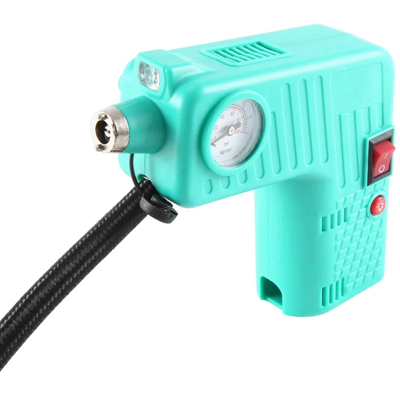 YX-301 Multifunctional Air Pump Car Air Pump Portable Air Pump Auto Supplies Replacement Parts Accessories Green