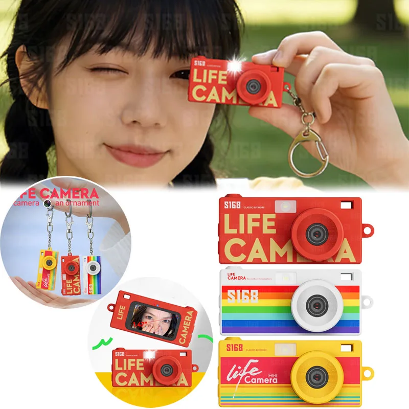 

Мини-камера в ретро-стиле, ультратонкая портативная видеокамера 2K HD, видеорегистратор, брелок-подвеска для рюкзака, экшн-камера