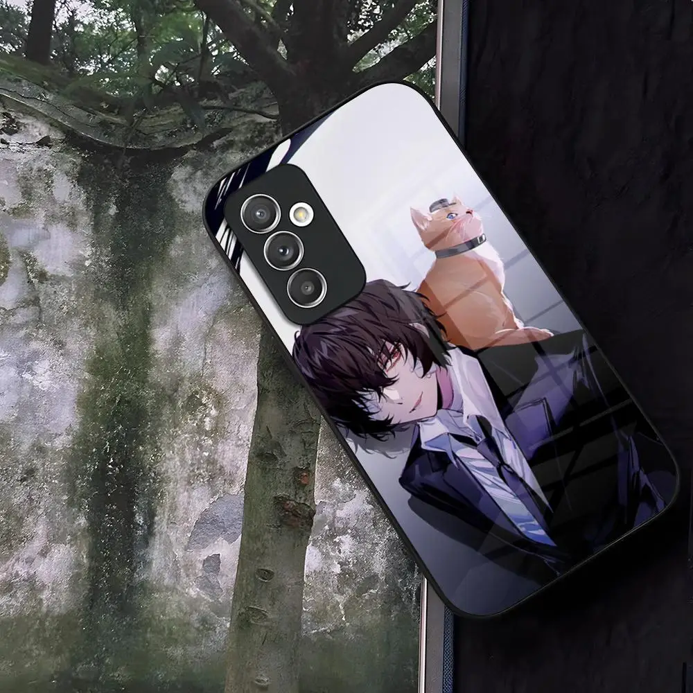 Bungo Stray Dogs Phone Case Glass for Samsung Galaxy S24 S22 S20 S23 S21 Ultra Fe Plus A34 A54 A24 A52 A53 M54 Coque