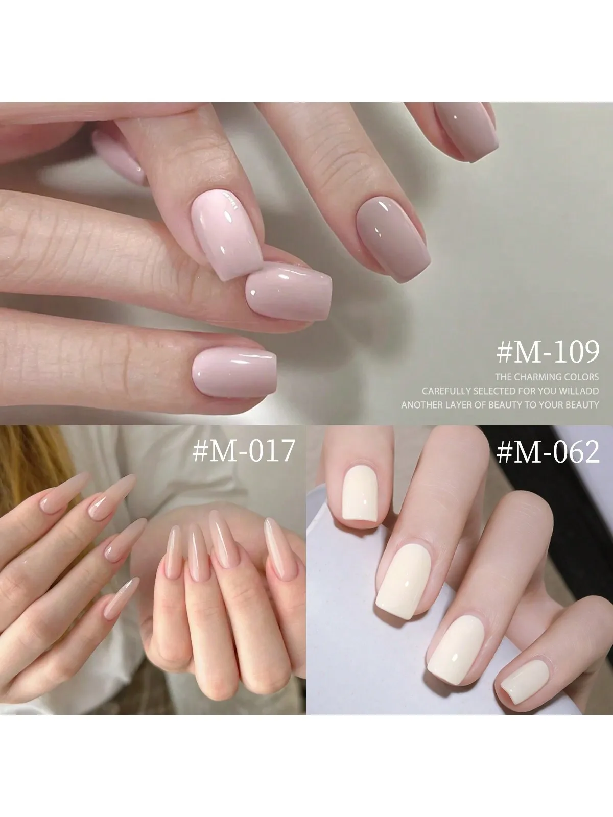 15 ml Nude Pink Gel Nagellack Reine Farbe Semi Permanent Nagellack Set Kit 6 Farben zur Auswahl für Maniküre Nagel Design