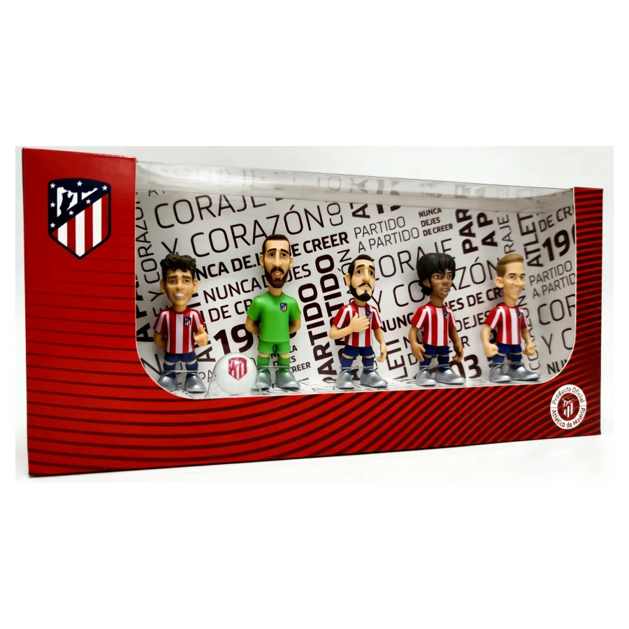 Set de Jugadores Minix Star - Atlético Madrid - Regalo de Año Nuevo - Un Gran Regalo para Amigos y Familiares en Navidad, Año Nuevo y Cumpleaños, Decoración de Cultura Pop, Regalo de Cumpleaños, Coleccionables de Cómics, Mercancía Oficialmente Licenciada, Coleccionables de Alta Gama, Artefactos de Cómics, Regalos Geek, Coleccionables