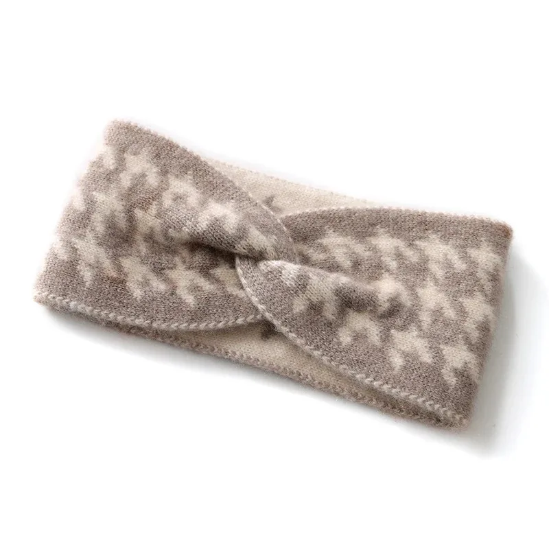 

Autumn Winter Solid Knitting Cashmere Women Headband Weaving Cross Soft Warm Hair Bands Girl Hair Accessories High Quality