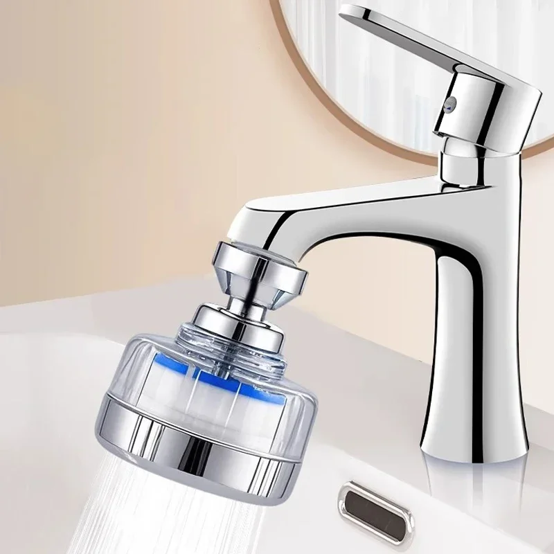 360 ° Küchenarmatur-Aerator, Verstellbare Wasserspar-Sprühdüse, Schwenkbarer Wasserhahn-Filter, Universeller Spülenverlängerungs-Aufsatz – Detail 1