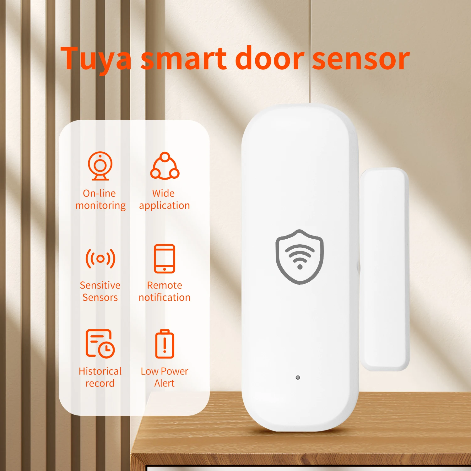 Tuya WiFi Door Sensor Smart Home Wireless Detector Smart Life APP Control Compatible With Alexa Google Home
