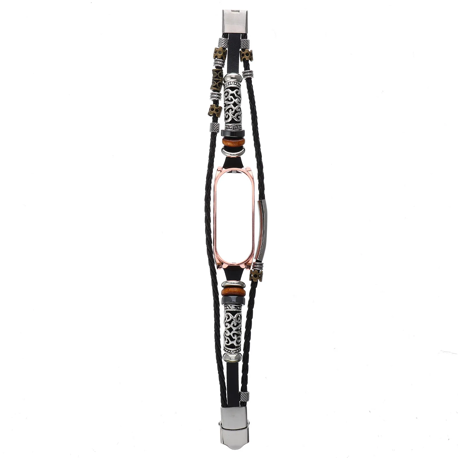 

Metal Shell Band Strap Vintage Ethnic Zinc Alloy DIY Compatible 5 5 NFC Adjustable Replacement Watch