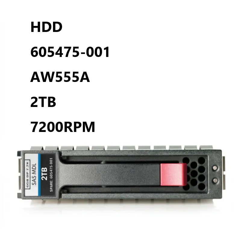 

NEW Hard Drive 605475-001 AW555A 2TB 7200RPM 3.5in LFF SAS-6G Hot-Swap Midline HDD for H+PE Modular Storage Array 1040/2040 SAN