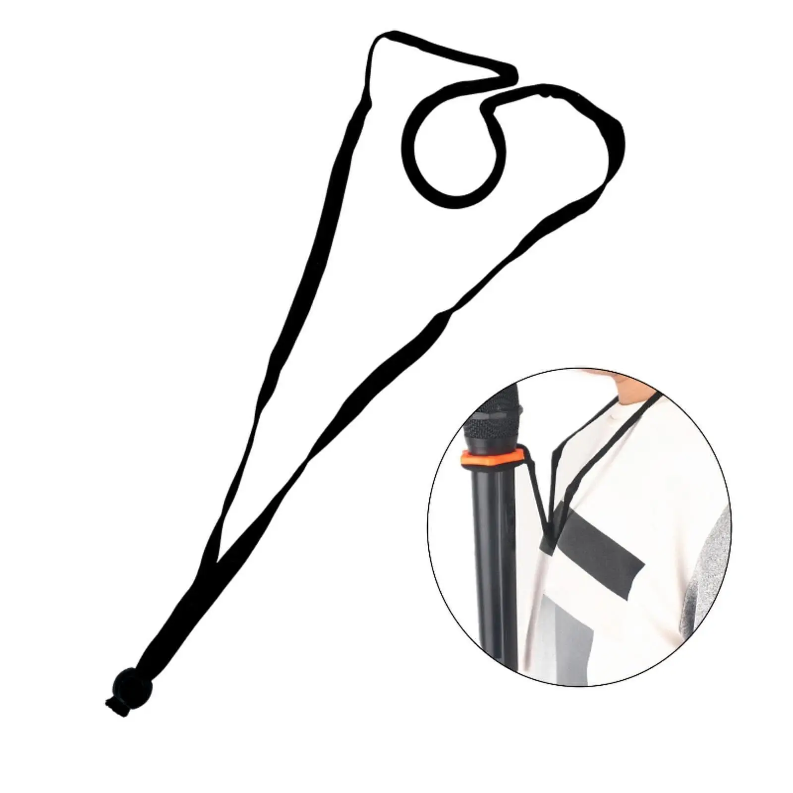 Neck Microphone Holder Cordless Mic Stand Stay,Brace,with Adjustable Necklace String,Hands Free for Performance Teacher Stage