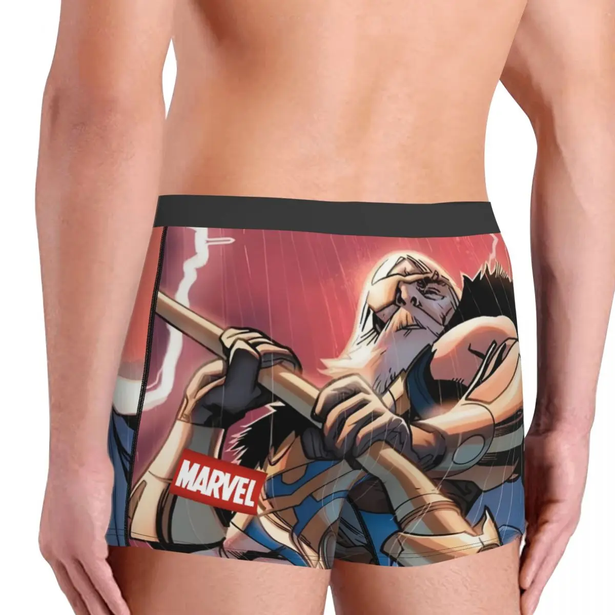 Marvel Thor Film Odin Marvel Caleçon pour Homme, Culotte Respirante, Sous-Vêtements Masculins, Short Imprimé, Boxer