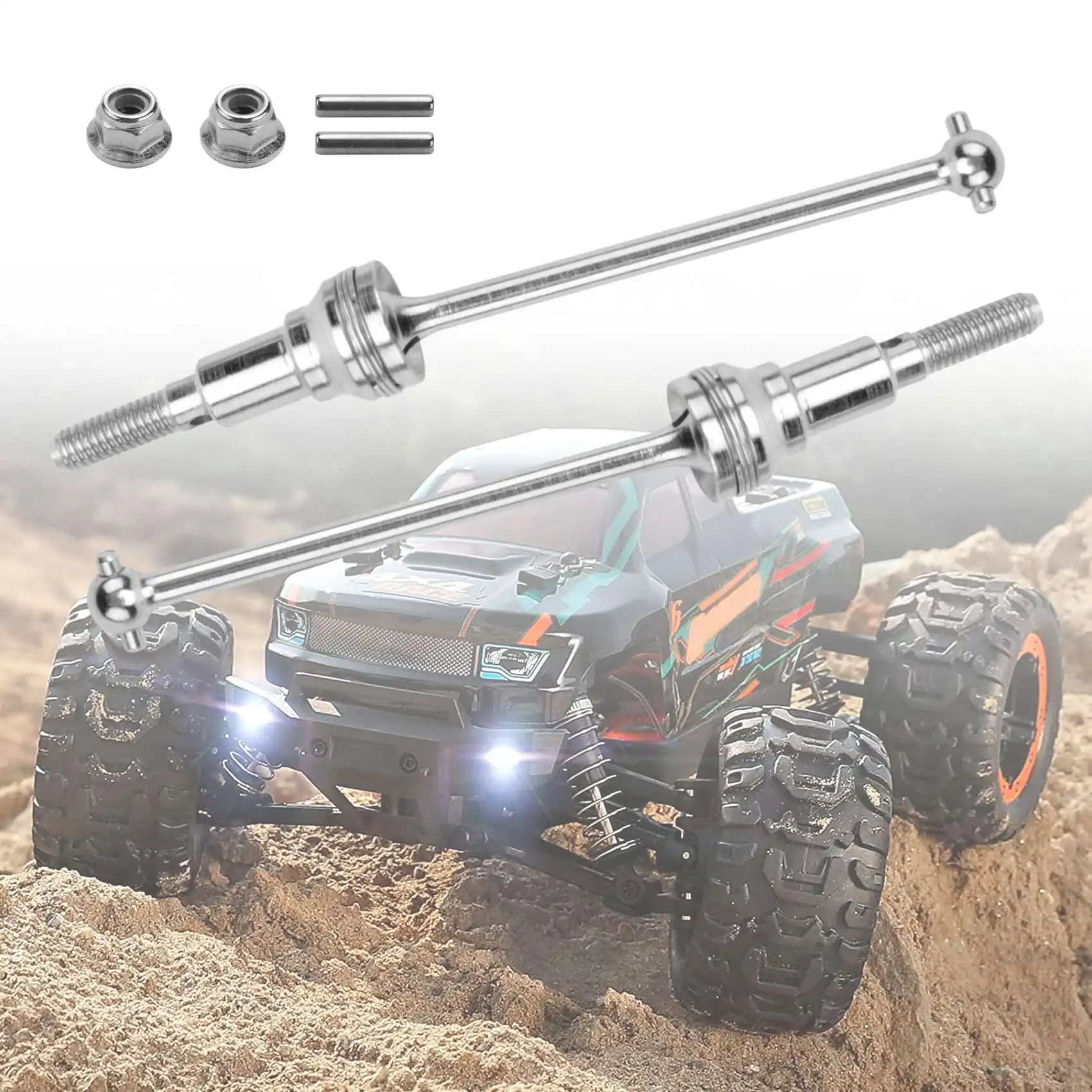 B05C-Metal Front Drive Shaft M16105 For HBX 16889 16889A 16890 16890A SG 1601 SG 1602 SG1601 SG1602 RC Car Parts Accessories