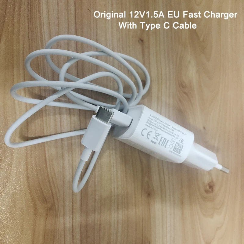 XIAOMI CC9 18W QC3.0 USB Fast Charger Adapter 12V 1.5A EU SET Type C Cable For Mi 8 MIX3 Redmi 8 8A Note 10 9 8 Pro K20 Pro CC9