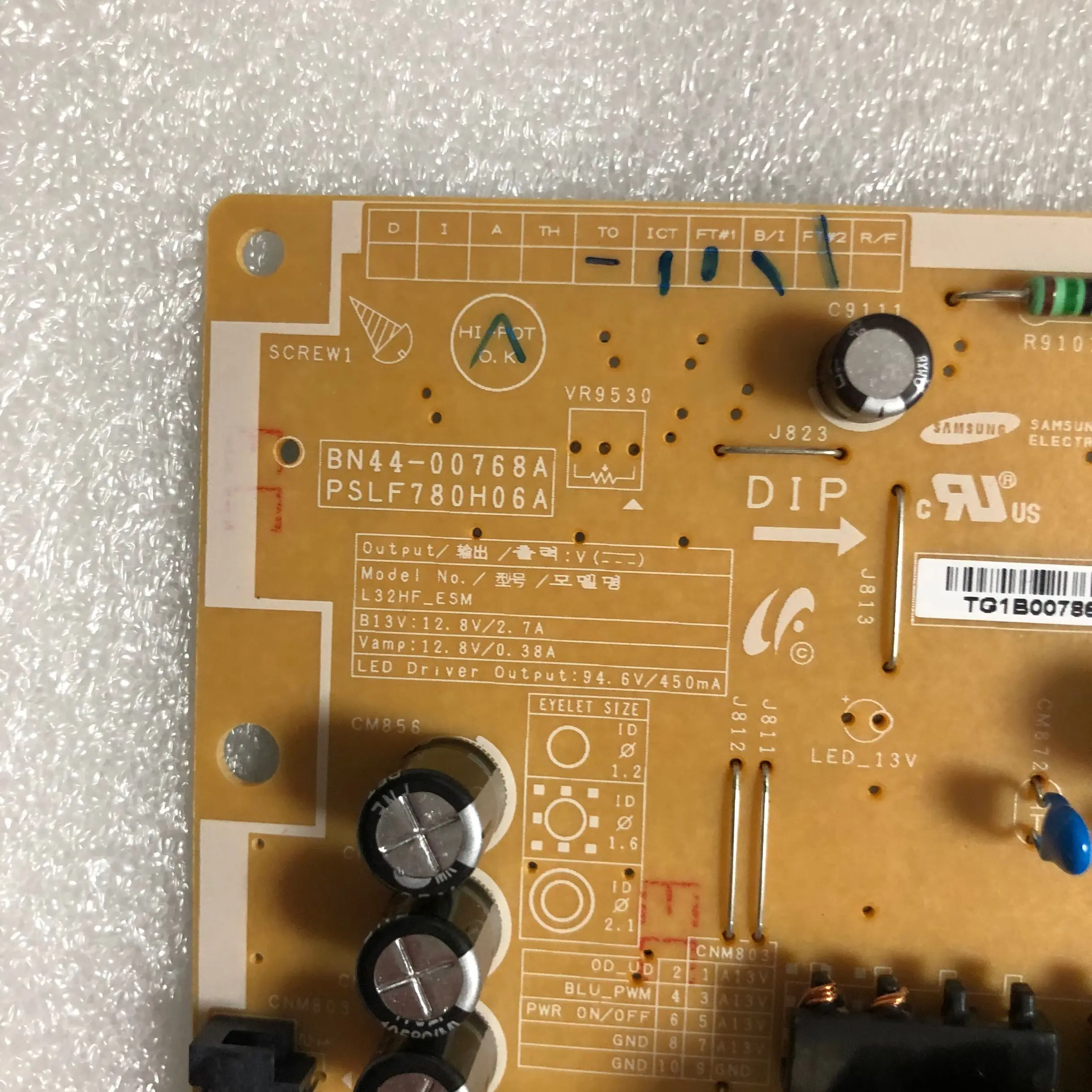 الأصلي UN32H5203A الطاقة مجلس bn44-00768a PSLF780H06A BN44-00768A بقعة