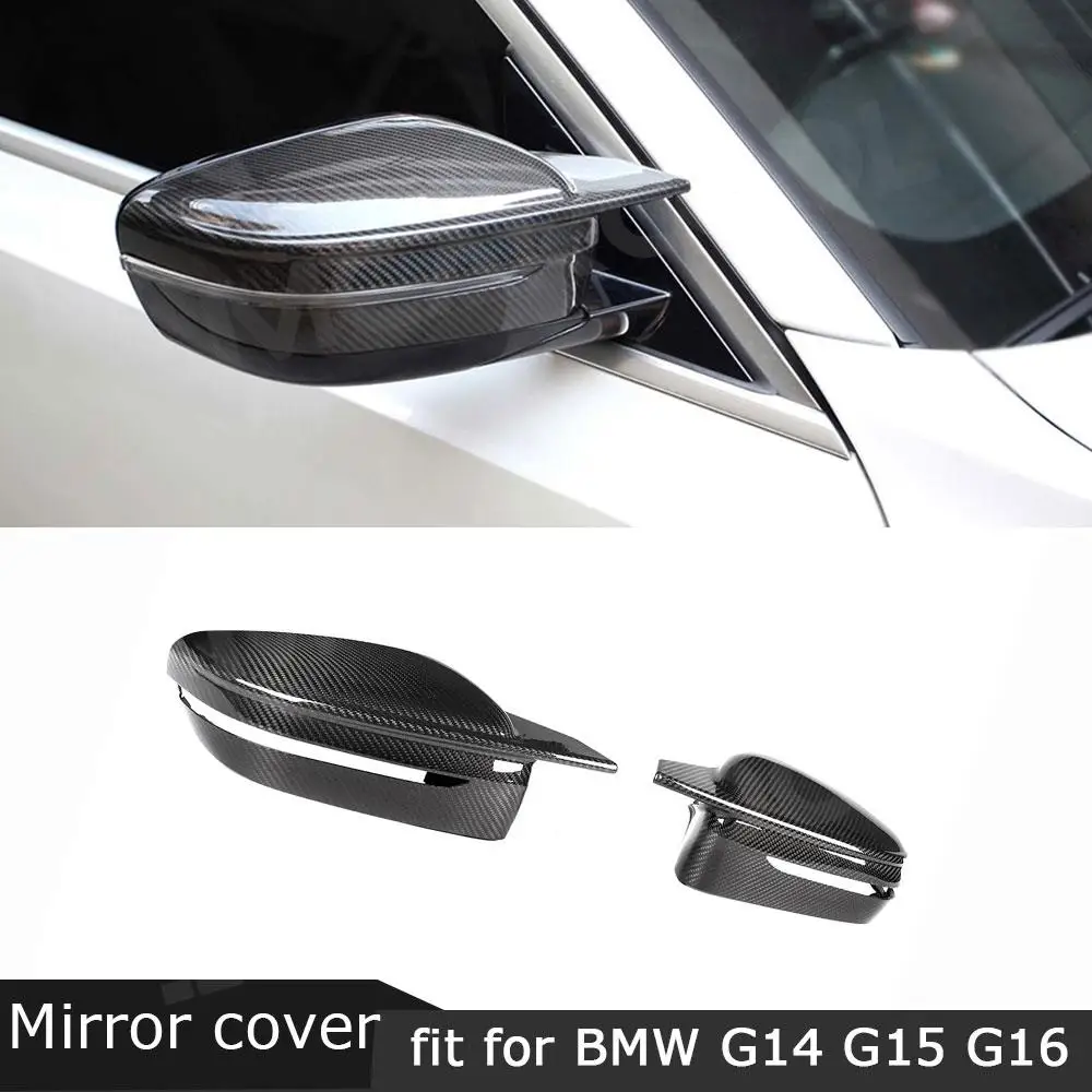 

Forged Carbon Fiber Car Side Rearview Mirror Cap Trim Covers for BMW 8 Series G14 G15 G16 2019-2022 Bodykits Car Styling