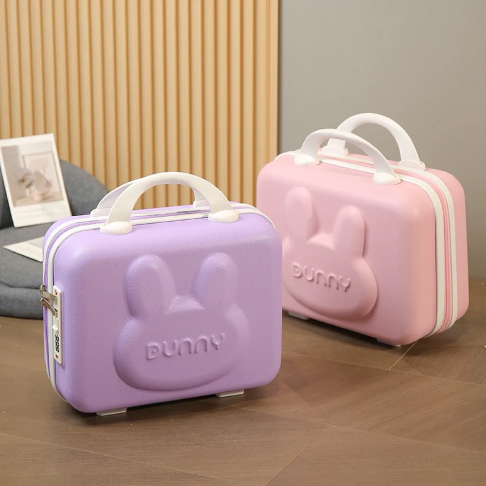 14 Inch Cartoon Mini Suitcase Japanese Style Hand Carry Strap On Luggage Cosmetic Bag Makeup Toiletries Travel Organizer Bag New