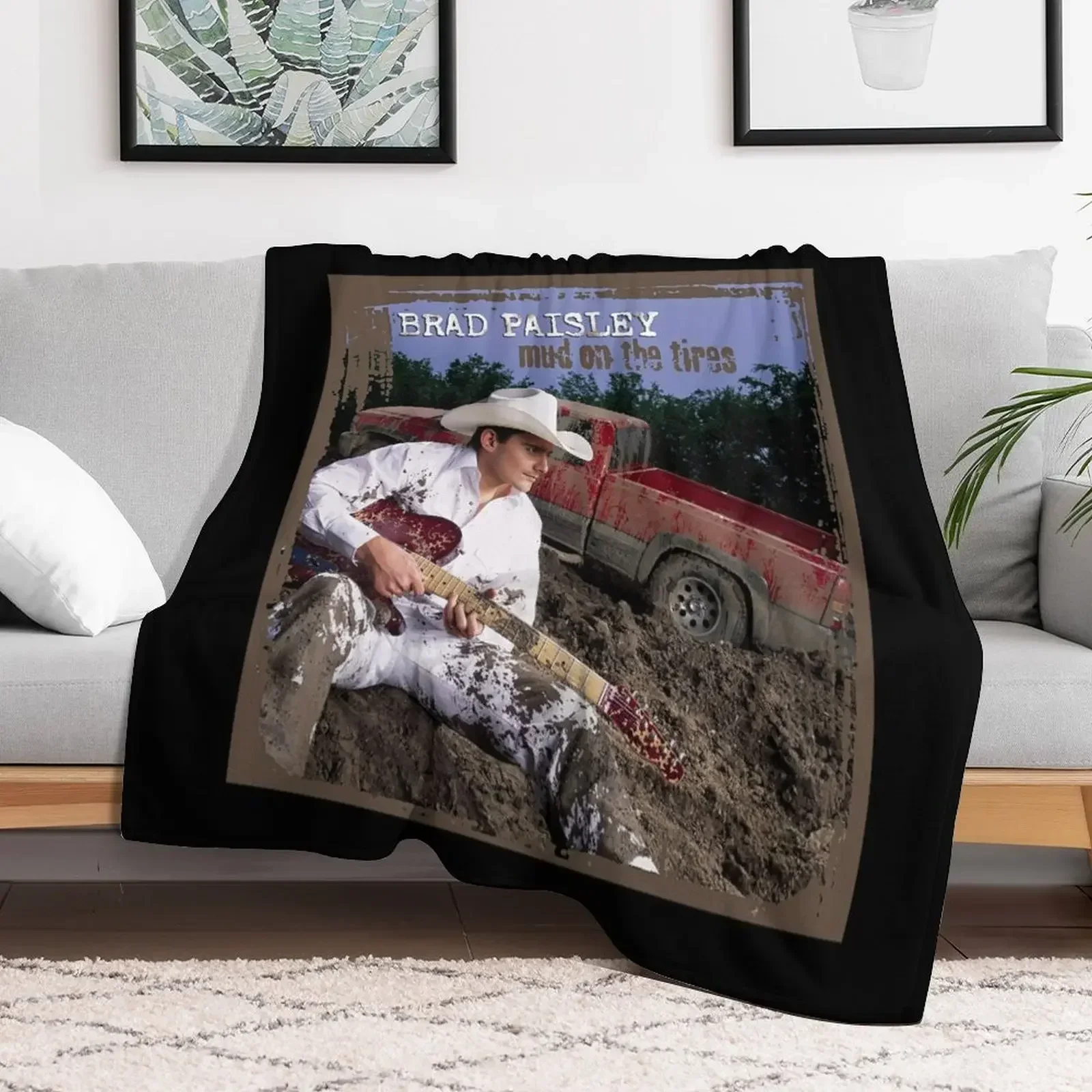 

Brad Paisley Mud on the tires Throw Blanket Soft Beds Bed wednesday Blankets