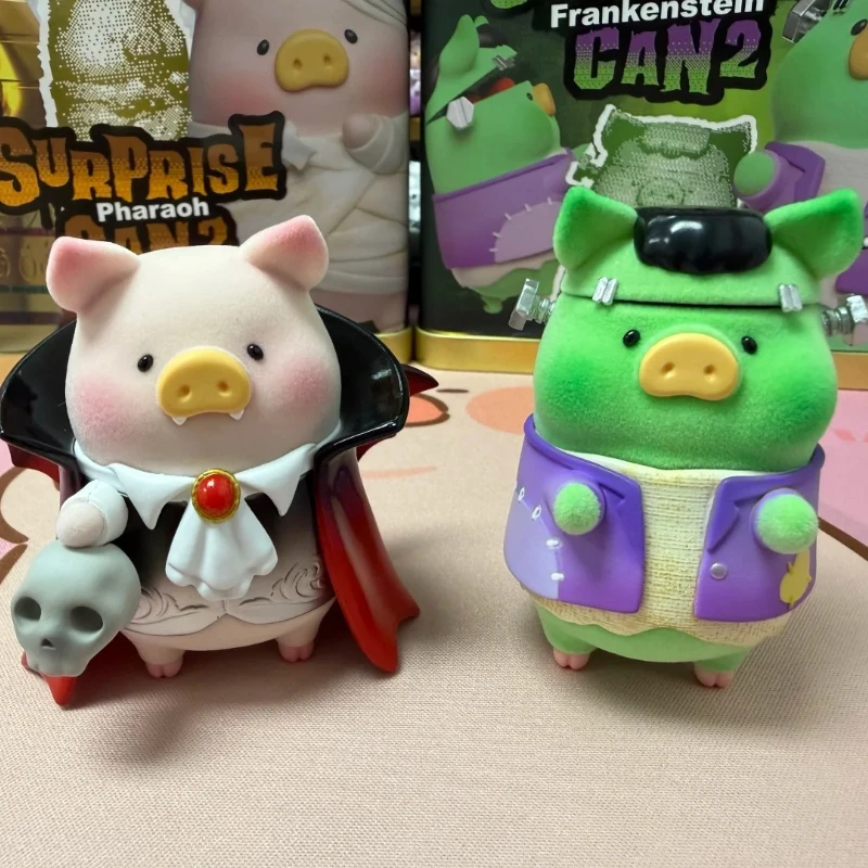 Lulu The Piggy Halluween Surprise CAN2 Serie Anime Action Figure Carino Incollaggio Camera delle bambole Decorazione del desktop Modello Giocattoli per le vacanze Regali