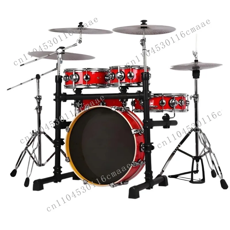 

Drums Professional 5-piece drum kit, drum kit, mute drum, double-sided drum with stand and foot pedal, foldable and adjustable