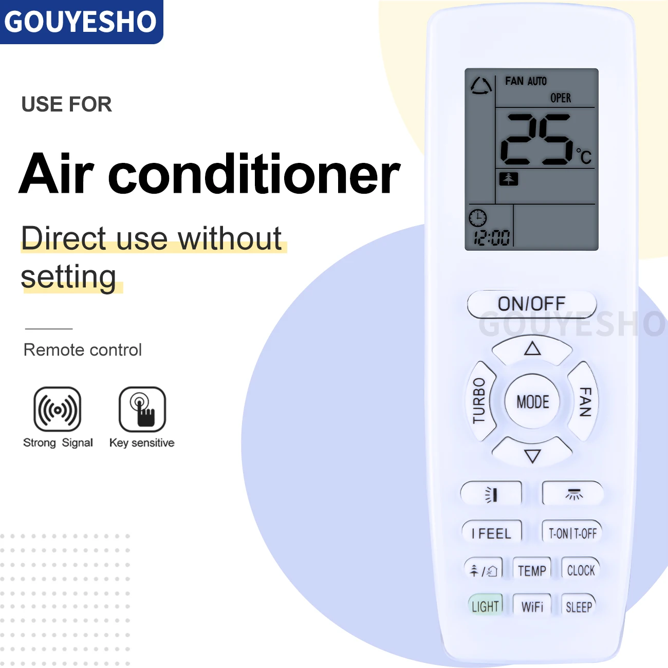 New Replacement YAP1F7 For GREE AC A/C Air Conditioner Remote Control with wifi