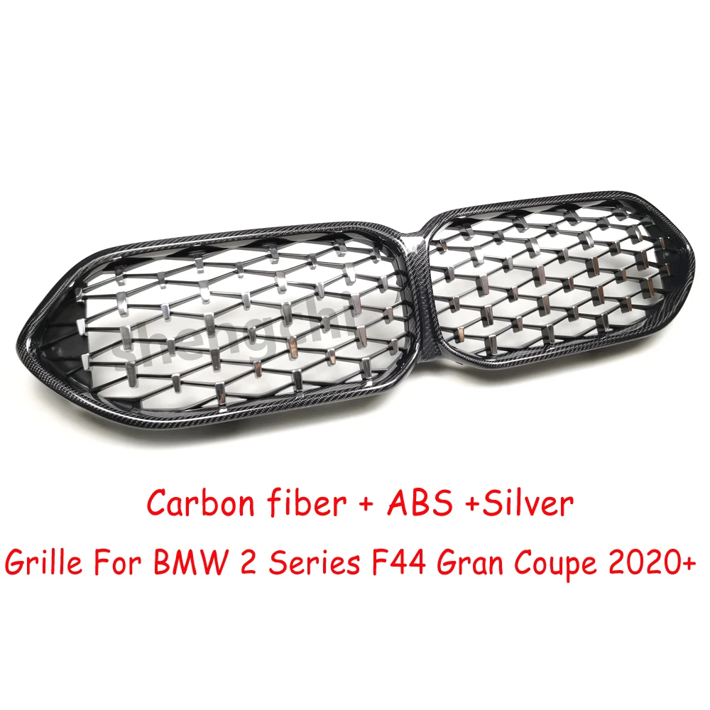 F44 Carbon Fiber Diamond Style Front Bumper Grille for BMW 2 Series Gran Coupe F44 M235i 216i 218i 220i 228i Racing Grills 2020+