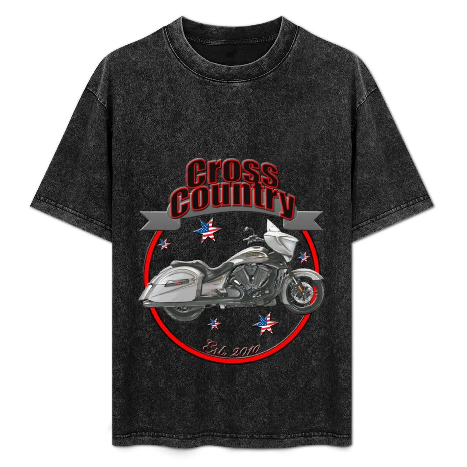 

Victory Cross Country U.S.A. Star Motorcycle T-Shirt new edition designer shirts fruit of the loom mens t shirts