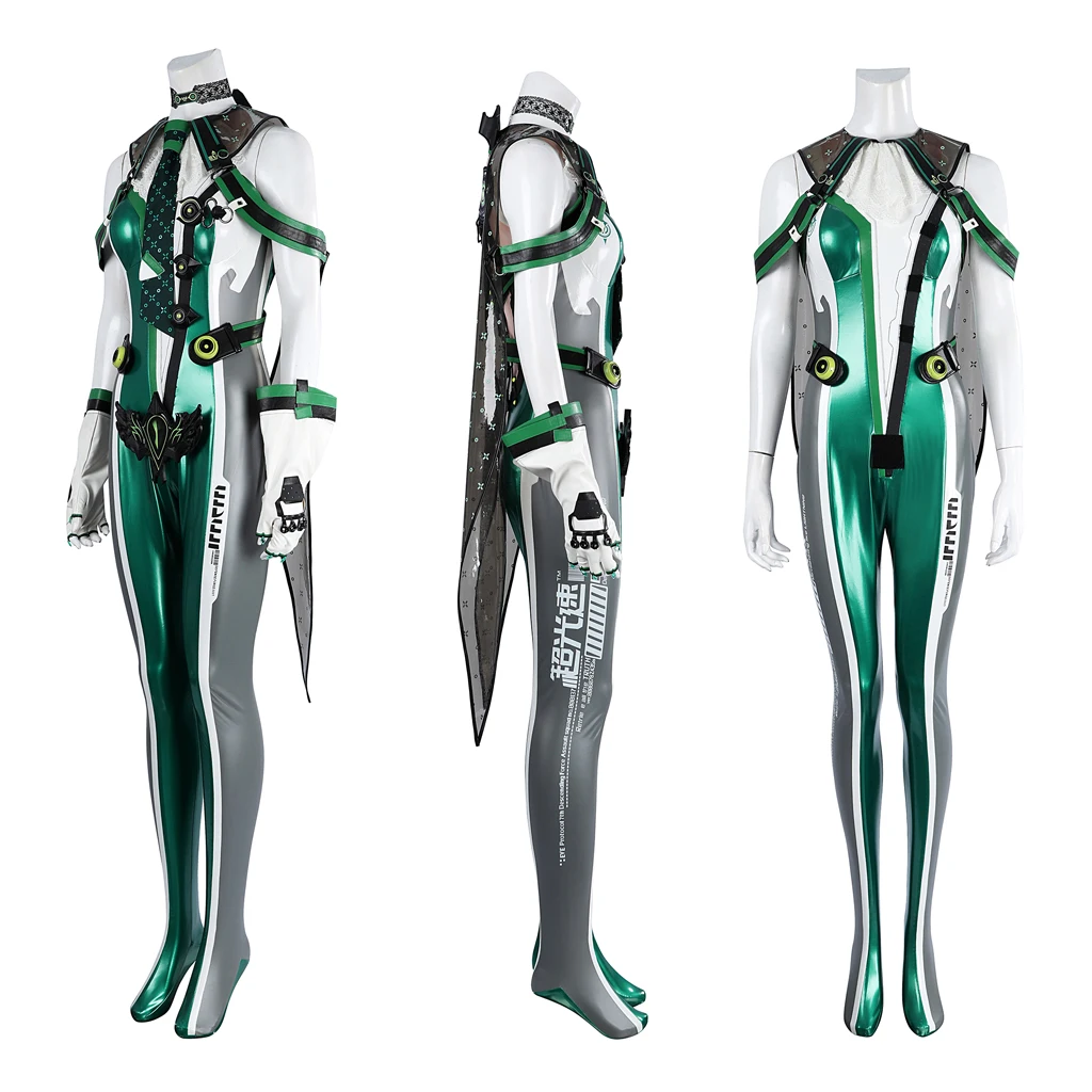 Game Stellar Blade EVE 07 Cosplay Costume 3D Printed Zentai Suit Eve Green Suit Female Fantasy Halloween Carnival Party Clothes