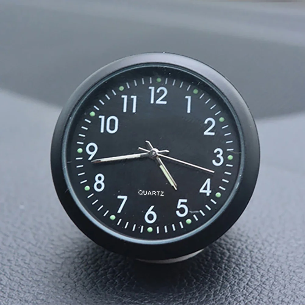 Car Clock Automobiles Thermometer Auto Interior Decor Digital Watch Luminous Mechanics Quartz Clock Ornaments Car Accessories