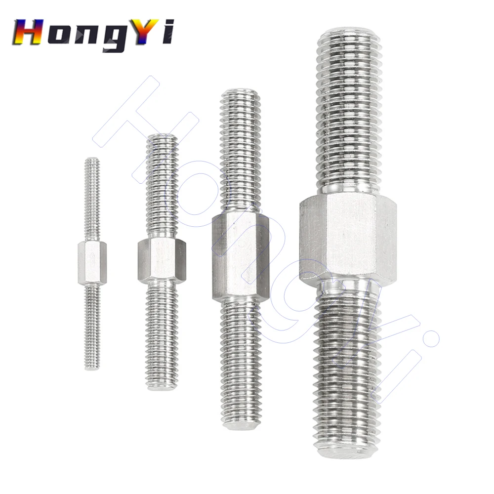 

M3-M16 304 Stainless Steel Bolts Screw Dual Head Threaded Bar Stick Left And Right Thread Rod Stud Positive/Negative Thread Bar