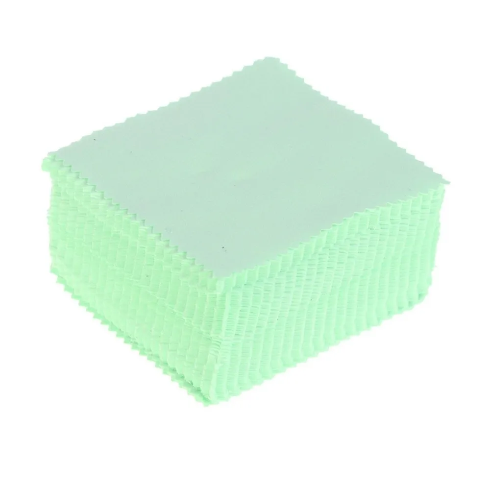 

50Pcs 8x8cm Jewelry Cleaning Cloth Reusable Soft Fabric Silver Polish Cleaner Double-Sided Household Cleaning Polishing Cloth