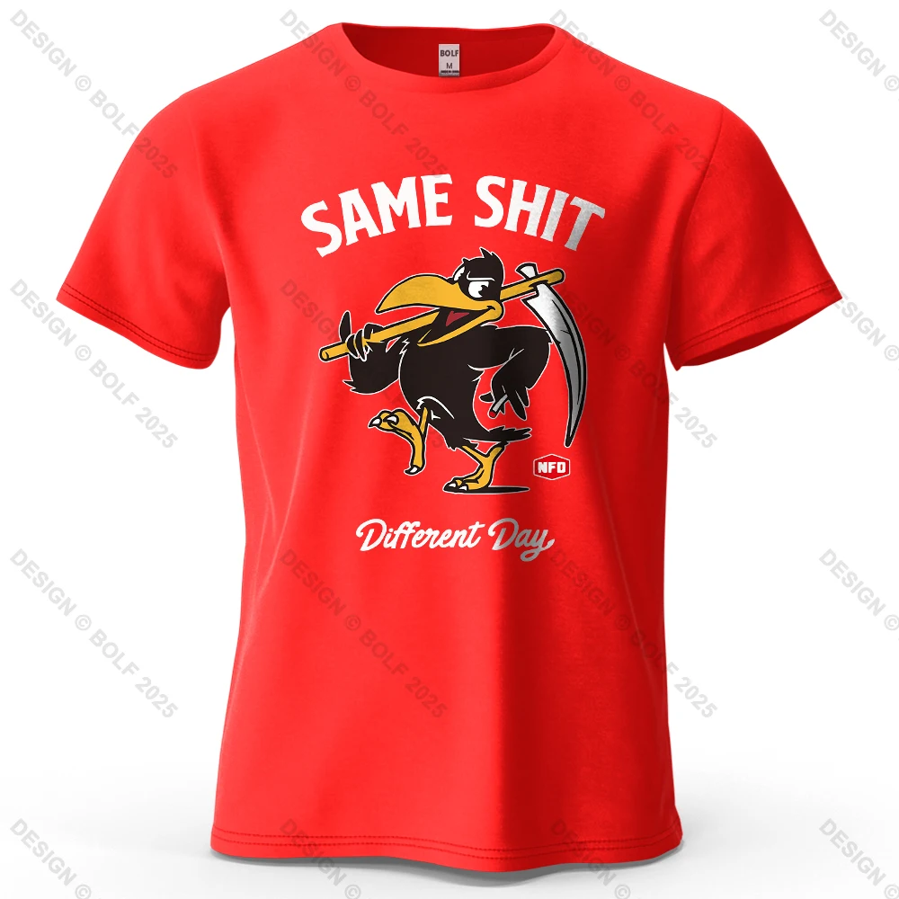 Sickle Gripping Bird Satirical Printed T-shirt Street Printed T-shirt Women's T-shirt Casual Street Personalized Clothing