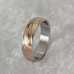 Unique Western Designer Wedding Rings For Men and Women Rose Gold Plated Fashion Stainless Steel Jewelry Finger Couple Ring