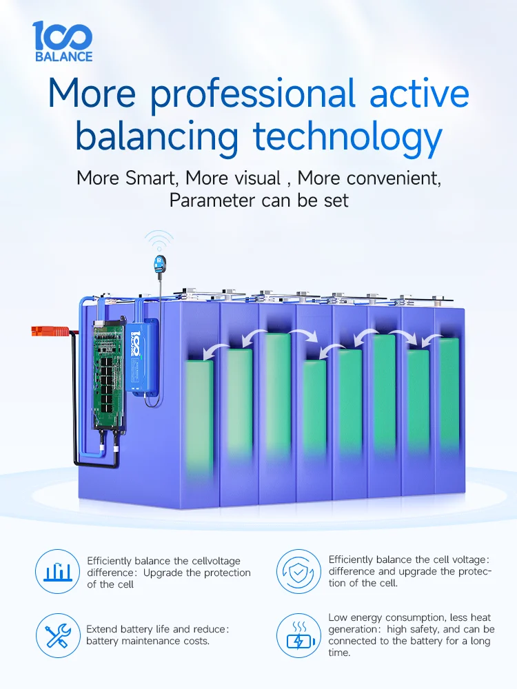 Daly 1A smart active balancer with APP lifepo4 16s 4s 8s 24s 13s 5A Active Equalizer 12v 24v 48v Li-Ion Lifepo4 Battery