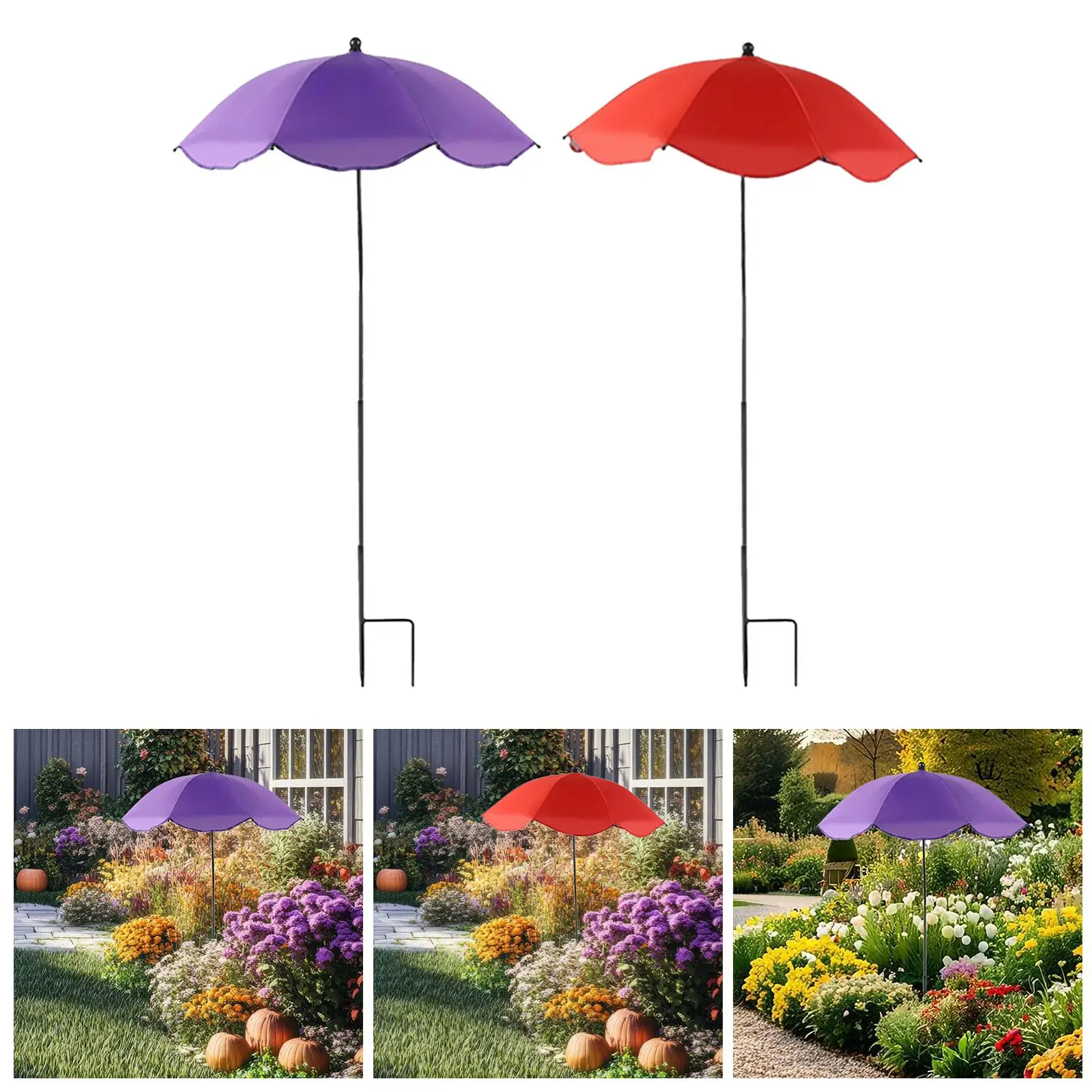 

Plant Umbrellas Waterproof with Ground Stake Weatherproof Parasol for Bonsai