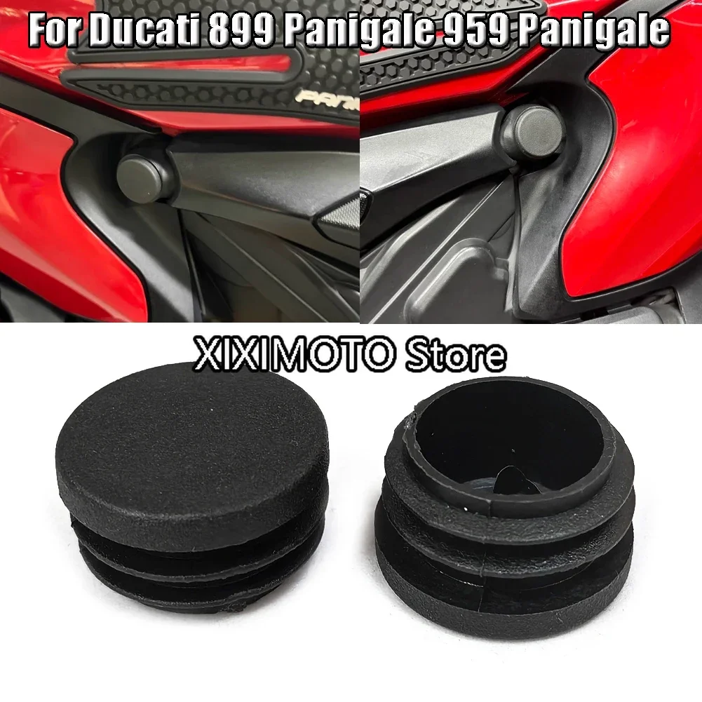 2 PCS Motorcycle Frame Hole Cover Caps Plug Decorative Frame End Caps For Ducati 899 Panigale 2013-2015 959 Panigale 2016-2020