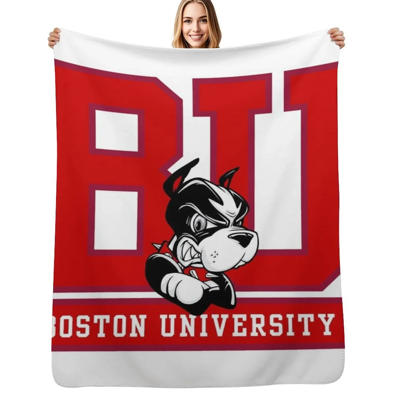 

Boston Terriers Logo Throw Blanket Cute Plaid christmas decoration Bed Fashionable Blanket