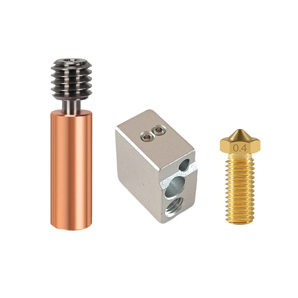 

FLSUN Delta SR Upated Hotend Set Super Racer Heatend 3D Printer Brass Nozzle 0.4mm Heat Block Titanium Alloy Copper Heatbreak