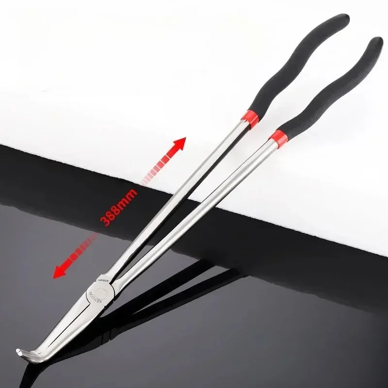 1PC 16inch Multi-purpose Long Nose Pliers Straight Needle Nose Pliers 25 / 45 Degree Curved