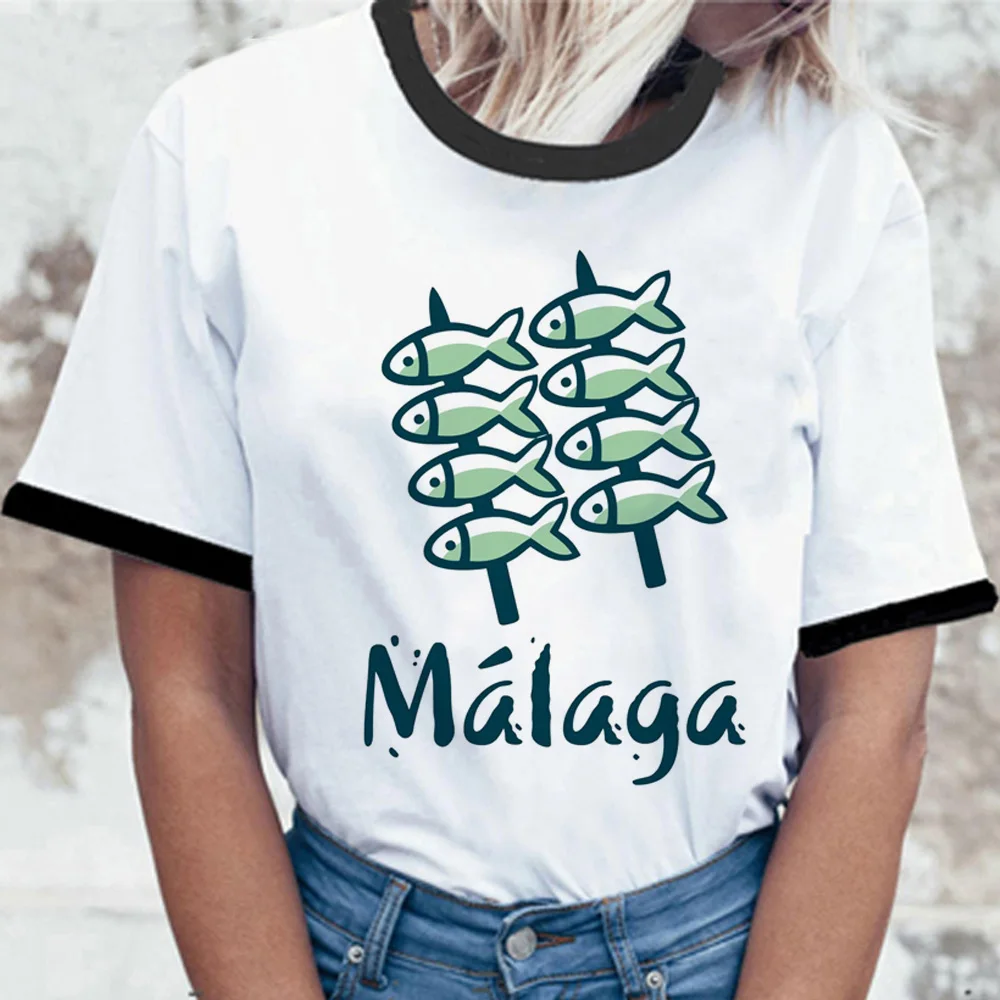 Malaga t-shirts women summer Tee girl anime 2000s clothing