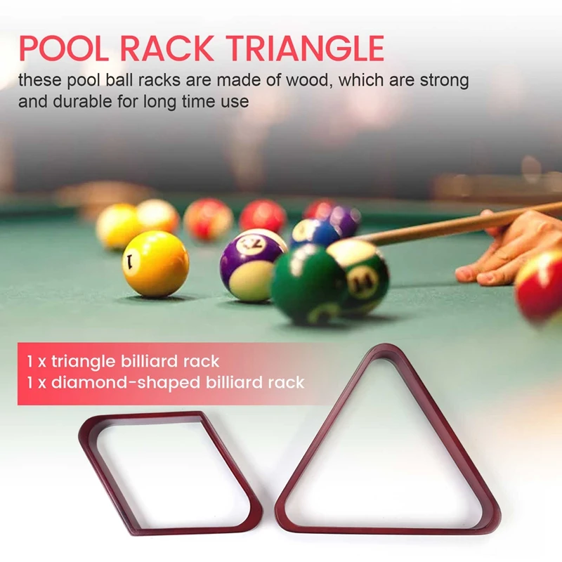 Wooden Billiard Ball Rack Set Wooden Billiard Ball Rack Solid Triangle Rackpool Ball Racks Triangle Billiard Ball Racks