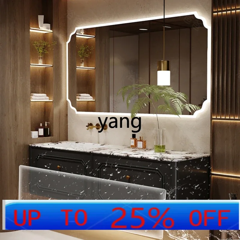 

lmm luxury stone rock slab seamless integrated bathroom cabinet combination washbasin