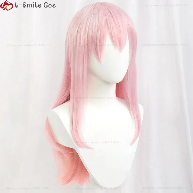 

2025 60 см длинные Super Sonico Supersonico розовые термостойкие синтетические волосы аниме Хэллоуин вечерние парики с игрушечной гарнитурой наушники