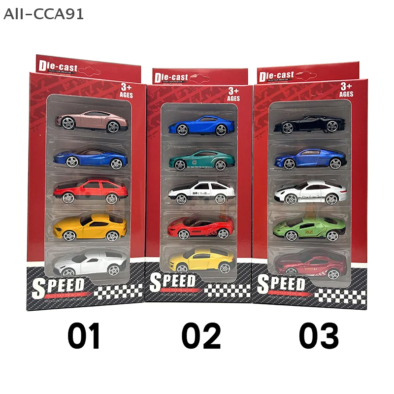 CCA91-1 Set Multi-Style Taxiing Alloy Mini Car Model Simulated Children 1/64 Match Box Toy Pocket Small Sports Car Toys For Kids