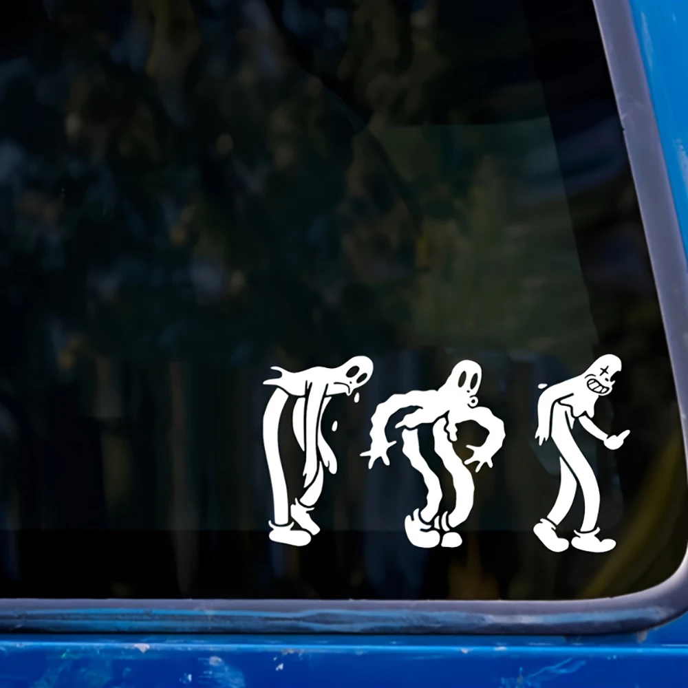 Vinyl Dancing Ghost Decals, Self-Adhesive Car Graphics, Ghostmane Inspired, Jdm Themed Vinyl Decals for Vehicle Customization