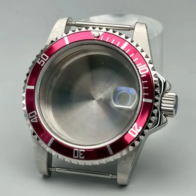 39.5mm nh35 caixa vintage vidro de safira inoxidável moldura de 120 clique para seiko mod acessórios movimento nh35/nh36 28.5mm data dial