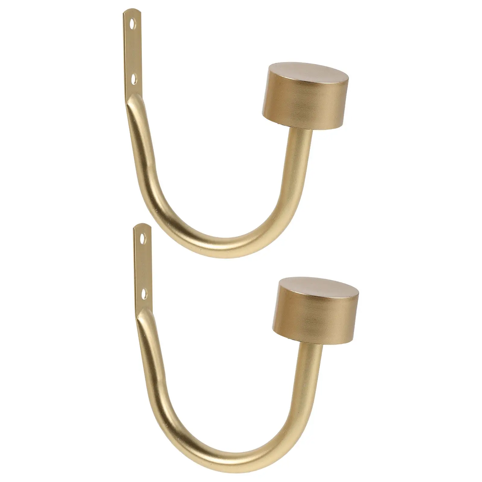 

2 шт. золотистых металлических декоративных U-образных крючков для штор, держатели для драпировок в гостиную, спальню, на окна