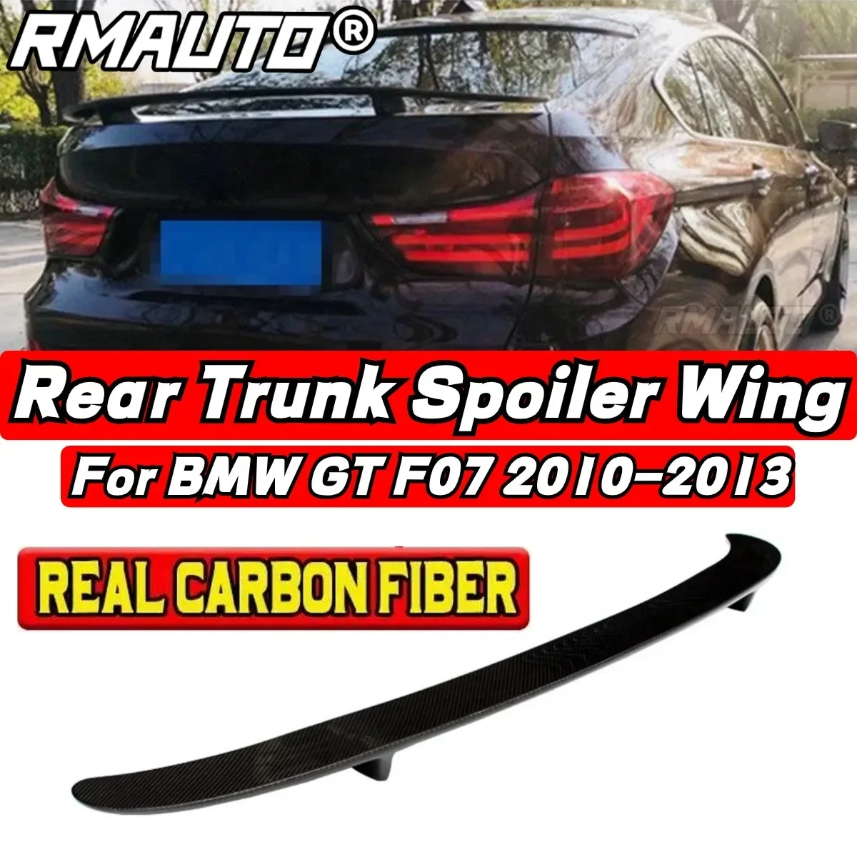 BMW GT F07 Car Rear Trunk Spoiler Body Kit Real Carbon Fiber Car Rear Spoiler Wing For BMW 5 Series GT F07 2010-2013 Body Kit