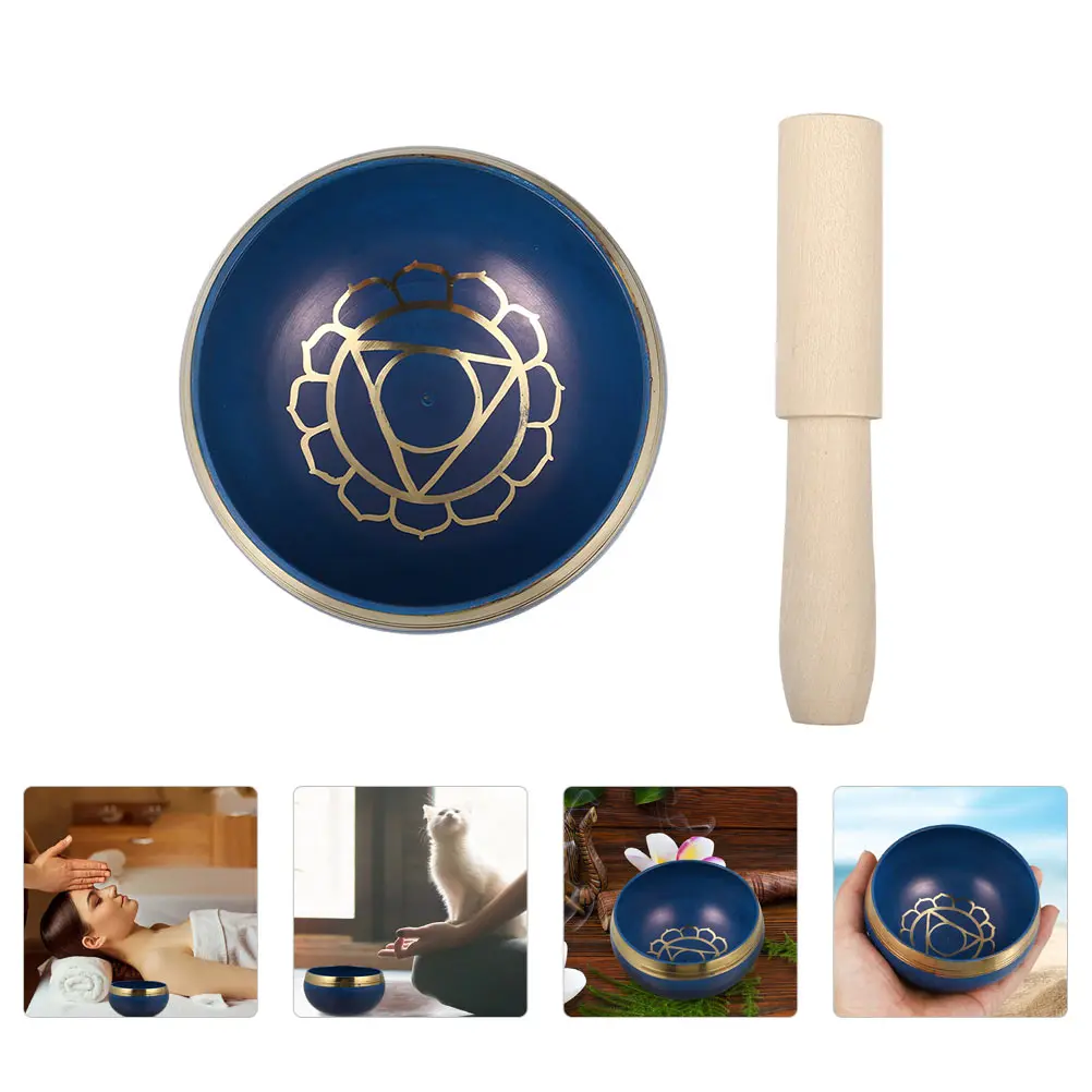 

1 set 1 Set Copper Singing Handmade Sound Therapy Bowl For Meditation Yoga Tibetan Bowl Set With Mallet Mat Lightweight